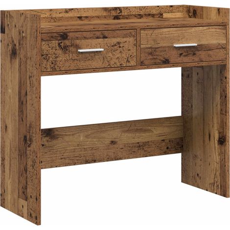 vidaXL Tavolo consolle Legno antico 90 x 35 x 80 cm