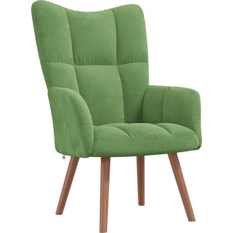 Poltrona lounge dal design moderno divano poltrona in velluto verde chiaro DEC026776