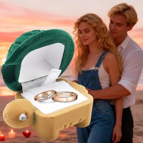 Petite boîte à bijoux générique en velours avec motif dessin animé , amusante et mignonne , 3D , étu