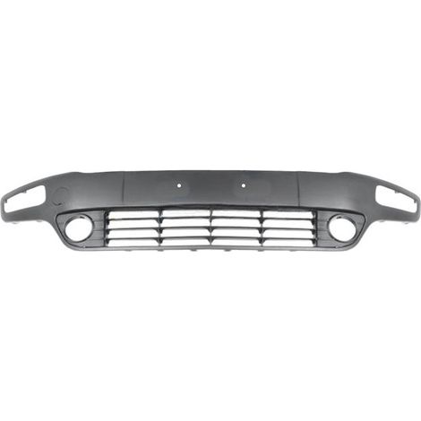 Moulure de pare-choc avant centrale grise foncée avec trous anti-brouillards Fiat Punto Evo depuis 2009