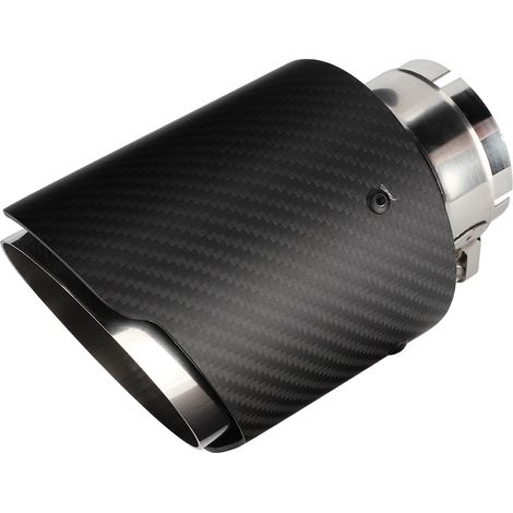 Tubo de escape universal con conector de 63 mm y salida de 101 mm fabricado en fibra de carbono. (1/4)