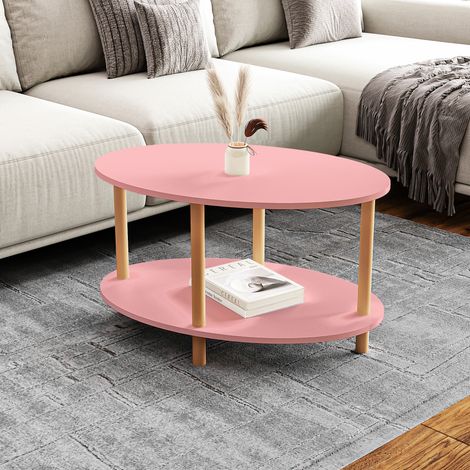 Couchtisch Højreby 70x44x43 cm Rosa [en.casa]