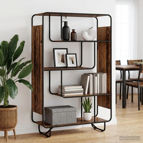 vidaXL Buffet haut Bois ancien 93.5 x 37.5 x 144 cm Bois d'ingénierie (1/5)