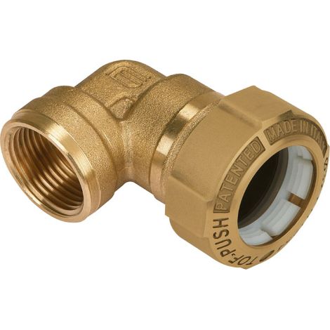 RACCORDO CURVO FEMMINA IN OTTONE TOF-PUSH ø20X1/2   EFFEBI S.P.A.