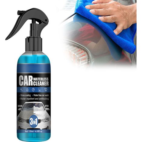 Chiffon de nettoyage sans eau 3-en-1 pour voiture : cire, polish et revêtement céramique en spray rapide (1/5)