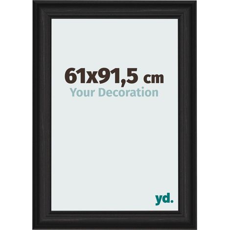 yd. - Cadre photo 61x91.5 - Noir Grain de Bois - MDF - Lazio