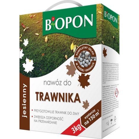 Fertilizzante autunnale - Per prato, granuli in scatola con maniglia, 3 kg - BR BIO-1080