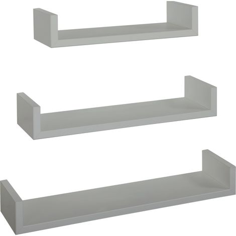 3er set wandregal mod. Calamita farbe steingrau (1/4)