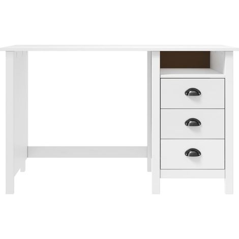 vidaXL Desk "Hill" with 3 Drawers 120x50x74 cm Solid Pine Wood