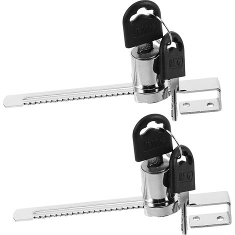 PACKOVE 2 jeux de serrures pour portes coulissantes en verre (1/5)