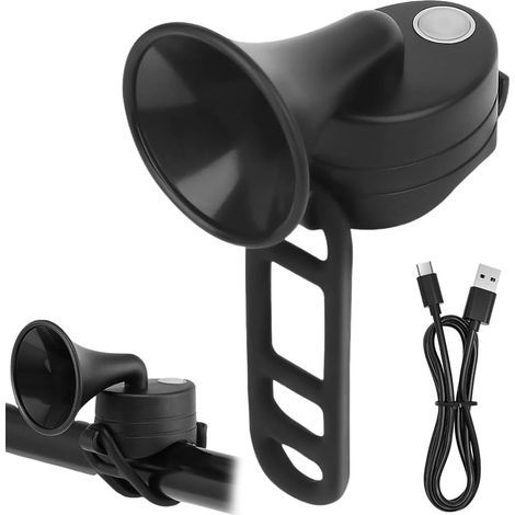 Sonnette de Vélo Électrique, 120dB Klaxon Vélo Étanche IPX4 Rechargeable par USB, Sonnette Vélo avec 5 Modes Sonores, Klaxon Vélo pour VTT, Vélo de Route, Scooter (1/5)