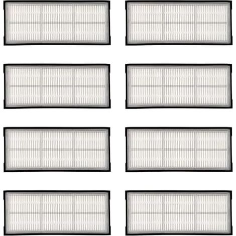 Lot de 8 filtres HEPA pour Roborock S7 S7+ S7 MaxV S7 MaxV Plus S7 MaxV Ultra S8 Pro Ultra S8 S8+ - Kit d'accessoires pour aspirateur robot - Pièces de rechange avec 8 filtres