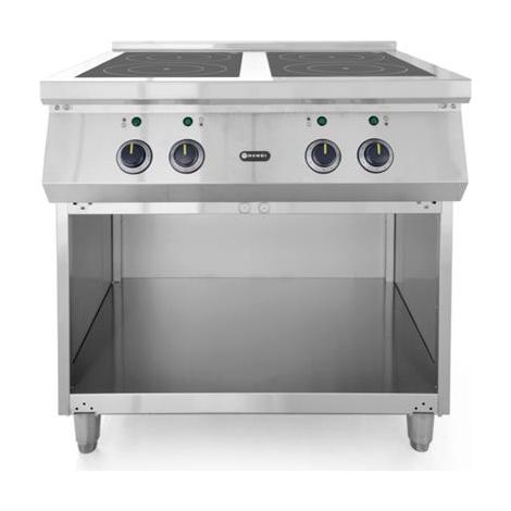 Cuisinière à induction avec 4 foyers 400V/17000W 800x700x(H)870 mm - Hendi