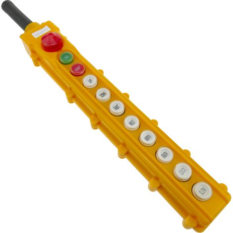 BeMatik - Boîte de commande avec 2+2+2+2 boutons poussoirs momentanés et 2 interrupteur et urgence série COB (1/5)