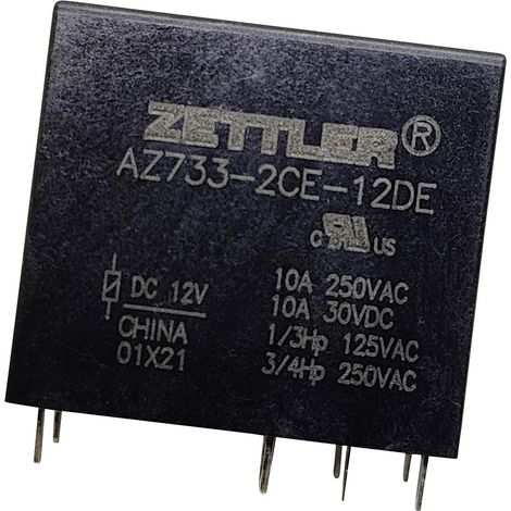 Zettler Electronics AZ733-2CE-6DE Printrelais 6 V/DC 12 A 2 Wechsler 1 St.