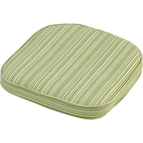 Cotswold Stripe Standard D Pad Outdoor Garden Furniture Cushion - L41 x W38 cm