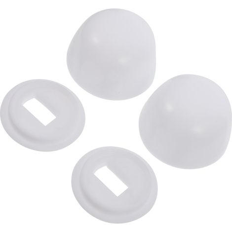 Cache-boulons de Toilette en Plastique Blanc (1/5)