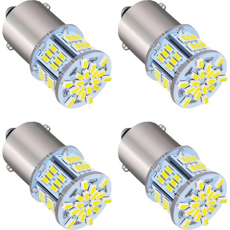 Lampadine LED per auto, confezione da 8, bianche 1156 12V, per luci di retromarcia, luci di posizione, luci di parcheggio, per moto, camper, auto