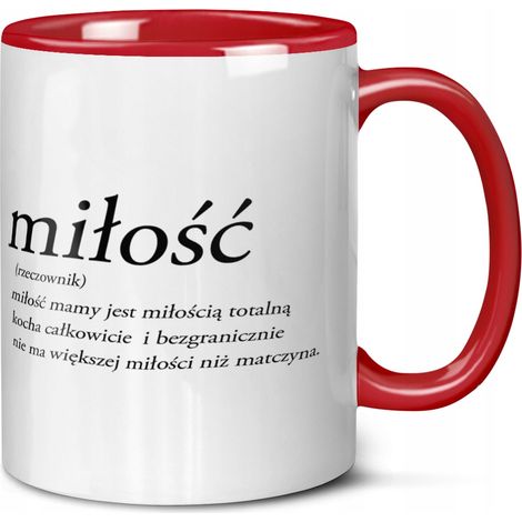 Muttertagsgeschenk: Rote Tasse mit einem schönen Spruch für Mama zum Anlass