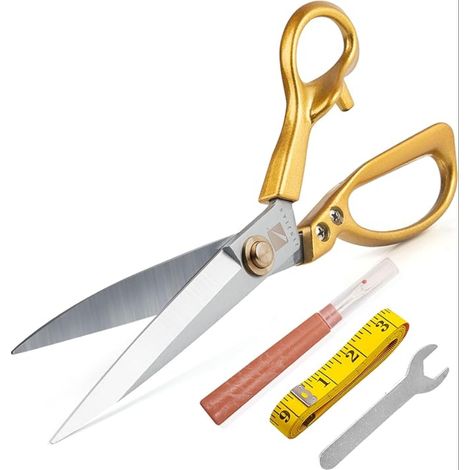 ciseaux à tissu doré de 25,4 cm – Style japonais, acier haute teneur en carbone, main droite (1/5)