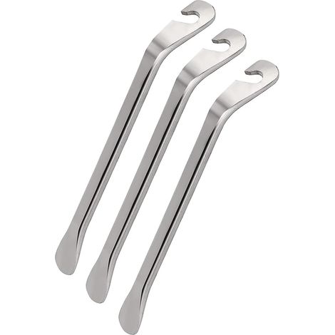 3 Pièces Démonte Pneu Vélo Acier Levier Pneu, Leviers Pneu Métal, Changement Pneu Cuillère pour Retirer Pneus Vélo, Pneu Vélo Outils Réparation (1/5)