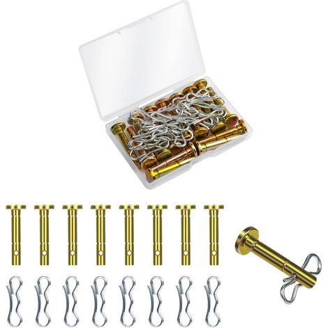 20 Jeu Goupilles de Cisaillement et Goupilles Fendues pour Souffleuse à Neige, 20 Pcs 738-04124 et 20 Pcs 714-04040 Shear Pin de Remplacement pour Souffleuses à Neige Mtd Cub Cadet Troy-Bilt (1/5)
