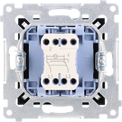 Connecteur en croix Simon 54 avec rétroéclairage LED (module) 10AX 250V, connecteurs rapides, noir mat DW7L.01/49