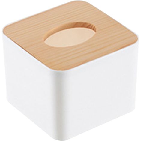 Dispensador de toallas de papel, caja de pañuelos de madera, soporte para pañuelos, de encimera, para baño o aseo, dispensador de papel higiénico para el hogar y la cocina.