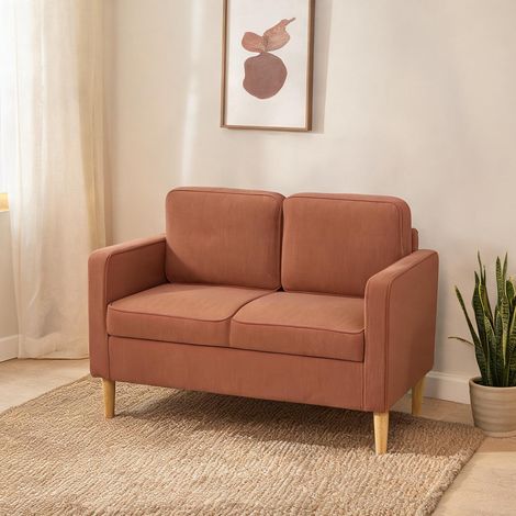 Canapé orange en polyester 117 x 63 x 79 cm (1/5)