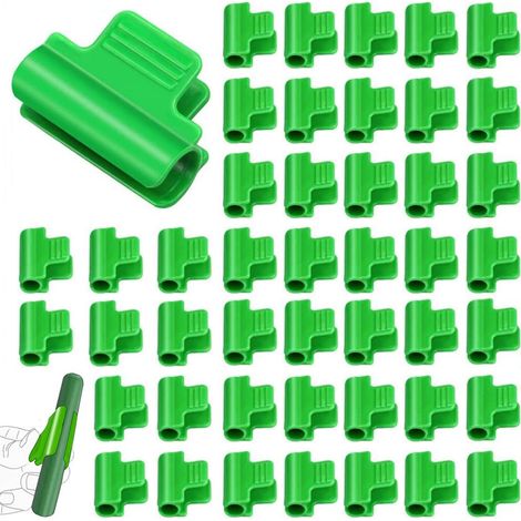 Für 40 Stück Gewächshaus-Clips, 16 mm Gewächshaus-Rohrstangen-Clip, Gewächshaus-Folien-Clip, Gewächshaus-Klemme, Kunststoff-Netzklemme, Gewächshaus-Befestigungsclip