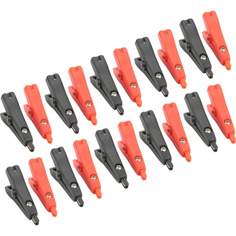 Lot de 10 pinces de test isolées ABS 10 A, bornes électriques, connecteurs en laiton plaqué or (1/5)