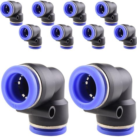 10 pièces 16 mm répartiteur en Y à 3 voies, raccord pneumatique, rapide plastique raccords Push to Connect, adaptateur de conduite d'air PY - PV-16mm (1/5)