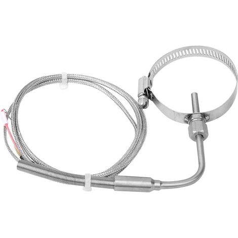 Temperaturfühler Typ K, Winkelstück, freiliegende Spitze, Edelstahl-Temperaturfühler mit einziehbarem Kreis, 1 m / 3,3 ft Kabel (1/5)