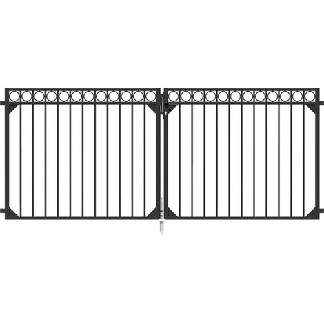 ALBERTS Doppeltor Chaussee, Alu,anthrazit Kst.b., lichte Breite 3010 mm, Höhe 1200 mm (1/3)