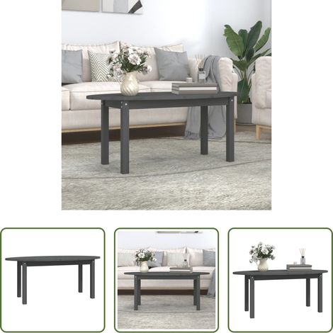 Kiefer Couchtisch - Couchtisch Grau 110x55x45 cm Massivholz Kiefer (1/5)