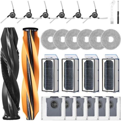 Lot de 26 accessoires pour robot aspirateur Dreame X50 Ultra Complete / X50 Master / L50 Pro Ultra,2 brosses principales,6 tampons (1/5)