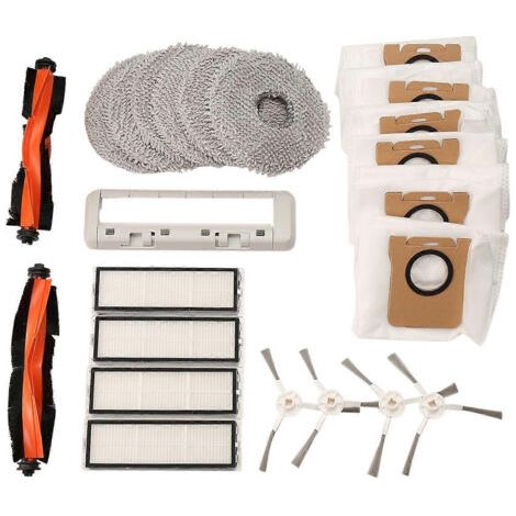Kit d'accessoires pour aspirateur robot Xiaomi X20+ / X20 Plus : brosse latérale principale, filtre HEPA, chiffon de nettoyage, bac à poussière (1/5)