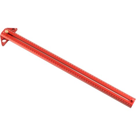 Règle en T multifonctionnelle pour le travail du bois, en alliage d'aluminium, portable, pour mesurer les angles du bois, 60 cm / 23,6 pouces (1/5)