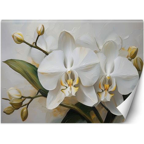 Papier peint Fleur d'orchidée peinte 200x140 (1/5)
