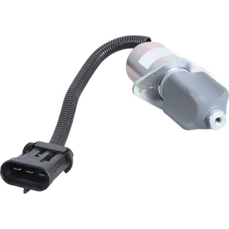 Solenoide de corte de combustible 6681513 de 12 V - Construcción de hierro - Funcionamiento eficiente - Para generadores - Uso suave y eficiente - Solenoide de parada
