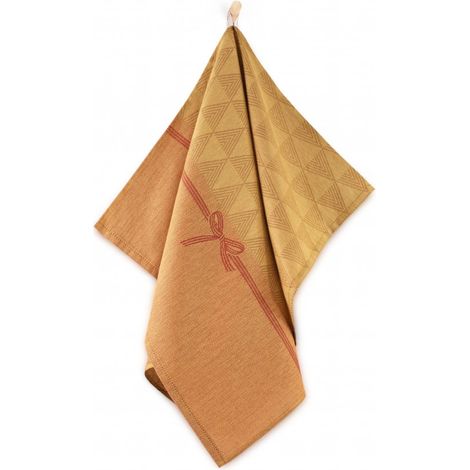 Küchenhandtuch 50x70 Zwoltex Golden Tree dunkelbeige geometrisches Muster (1/3)