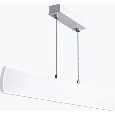 Mai & Mai Pendelleuchte Esstisch 100cm LED Hängelampe für Esszimmer, dimmbar Hängeleuchte mit Fernbedienung, 20W Weiß Esstischlampe für Wohnzimmer Schlafzimmer Alivetta3730