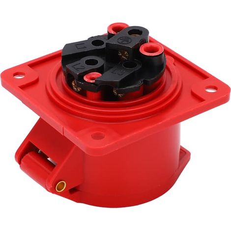 Prise industrielle triphasée 4 pôles 16 A, IP44, étanche à l'eau et antidéflagrante, montage encastré, 380-415 V 3P+T (1/5)