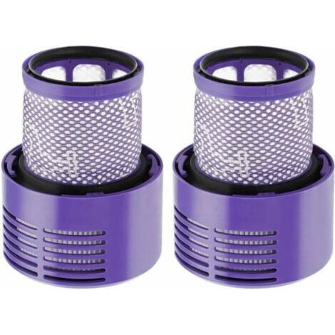 2er-Pack waschbare Filter für Dyson Staubsauger der Serien V10 und SV12, inklusive Reinigungsbürste und -tuch, Dyson Ersatzfilter für die Serien V12 und SV12, Ersatzteilnummer DY-969082-01