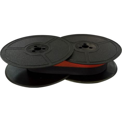 Ruban encreur pour machine à écrire, double bobine rouge et noire, lot de 2 rubans de remplacement pour appareils à ruban compatibles, impression nette et régulière (1/3)