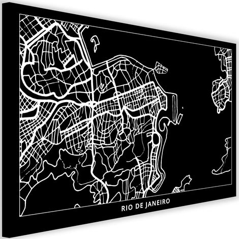 Tableau sur toile Plan de ville de Rio de Janeiro 60x40 (1/5)