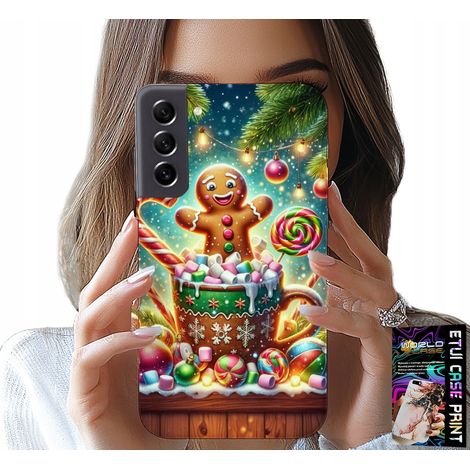 Funda para Samsung Galaxy S21 FE - Diseños navideños de pan de jengibre + cristal (1/5)