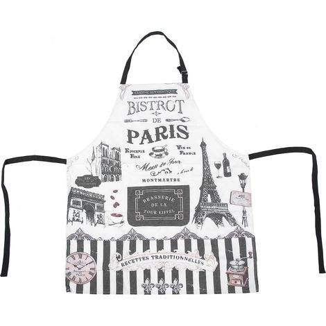 Tablier de cuisine mode anti-taches sans manches en tissu pour maison, accessoires de cuisine 10 pièces (1/5)