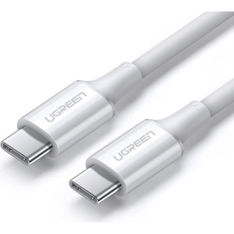 Câble de charge rapide USB-C 5A PD QC 2 m Blanc (1/5)