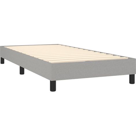 Rete a doghe su gambe giroletto 100x200 cm tessuto grigio chiaro TDL0207210